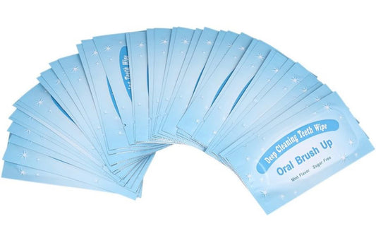 Mint-flavored oral finger wipes teeth whitening wipes oral cleaning wipe (10 Pcs)