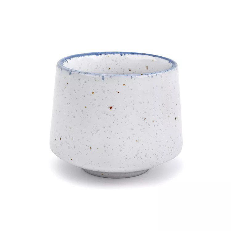 Ceramic cup for coffee ( white with blue )