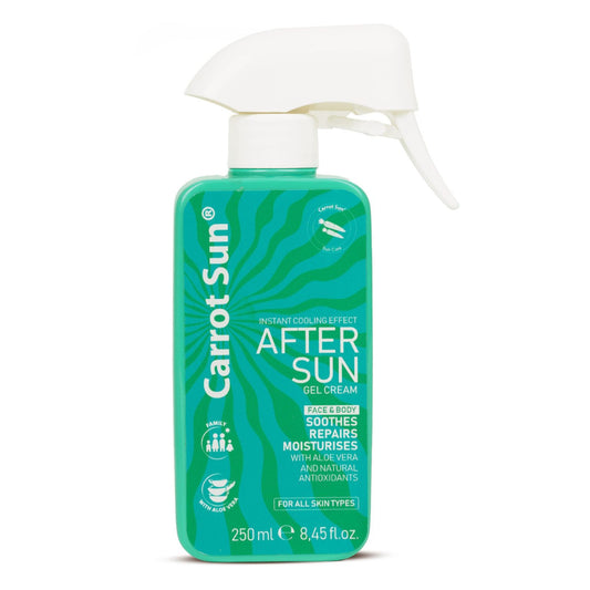 AFTERSUN Carrot Sun – Face And Body Gel Cream With Aloe Vera ( Soothes, Repairs, Moisturize ) 250ml